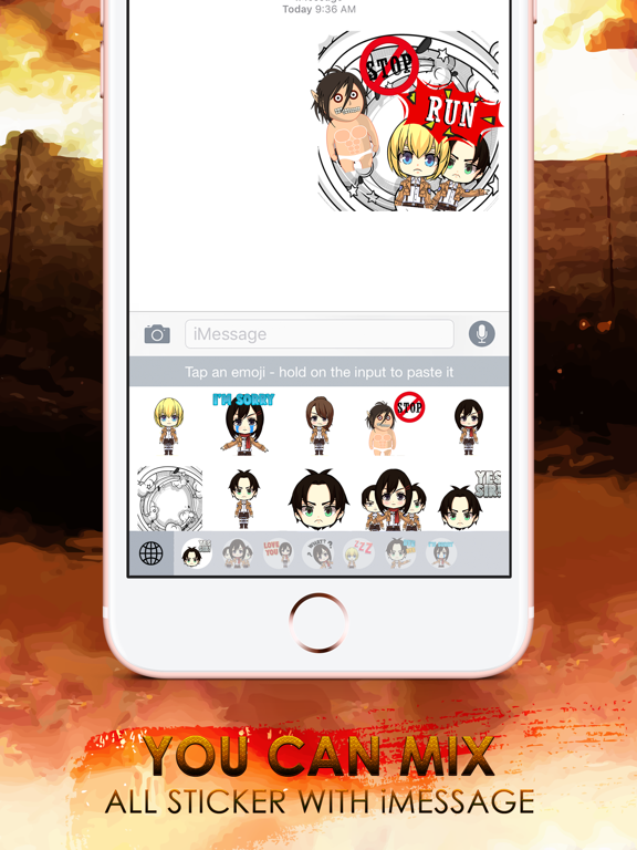 Screenshot #6 pour Giant Emoji Stickers Keyboard Art Themes ChatStick