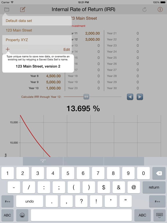 Screenshot #6 pour Quick Internal Rate of Return (IRR)