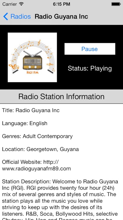 Guyana Radio Live Player (Georgetown / English)