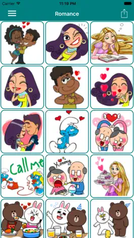Game screenshot Смайлов наклейки - Cool Romance Emojis для чата apk