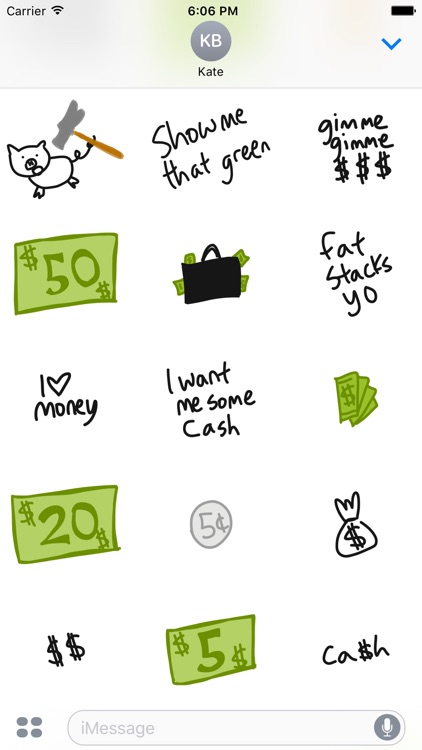 Money stickers for iMessage - photo emoji tycoon