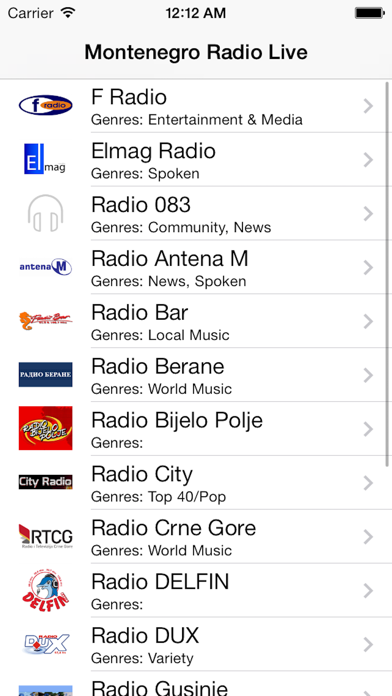 Screenshot #1 pour Montenegro Radio Live Player (Montenegrin)