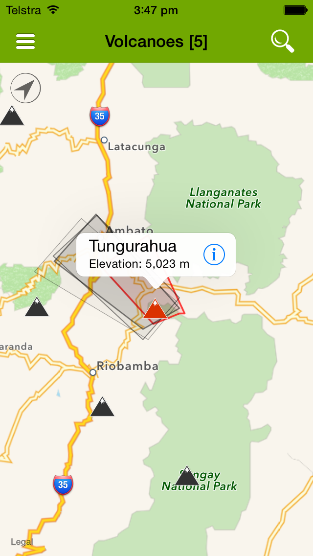 Volcanoes - 火山 - 地図、警... screenshot1