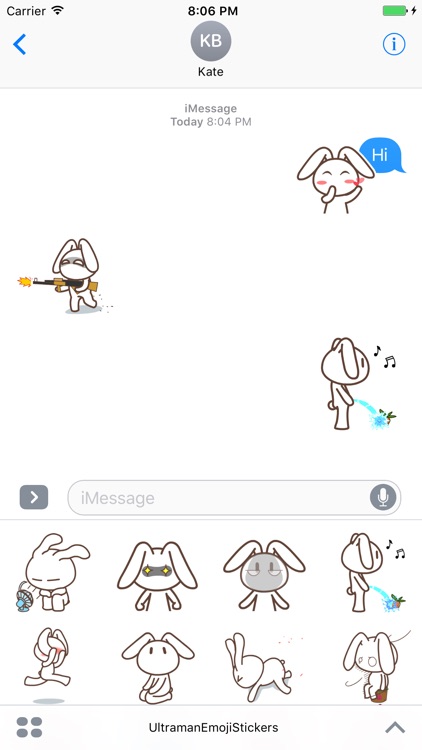 Rabbit Animated Emoji Stickers