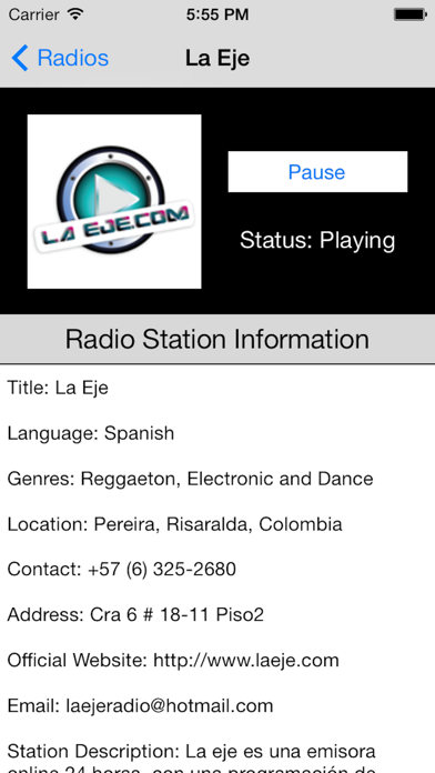 Screenshot #3 pour Colombia Radio Live Player (Bogotá / español)