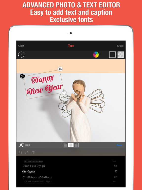 XmasPicFrames – Christmas & New Year Photo Frames iPad screenshot 5 - Photo & Video app