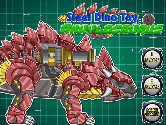 Steel Dino Toy:Mechanic Ankylosaurus-2 player game