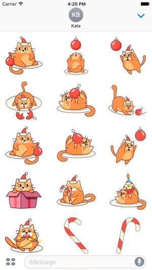 Fat Cat Christmas Stickers(圖3)-速報App