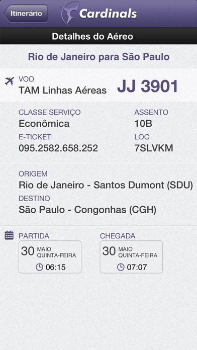 Screenshot #1 pour Cardinals Travel Manager