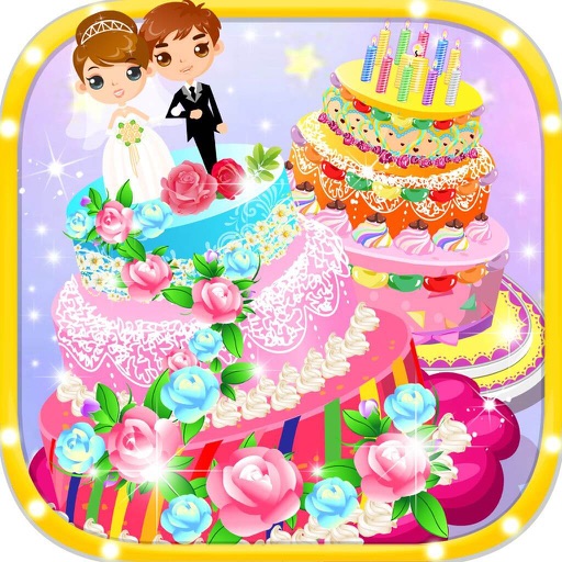 Romantic Wedding Cake Icon