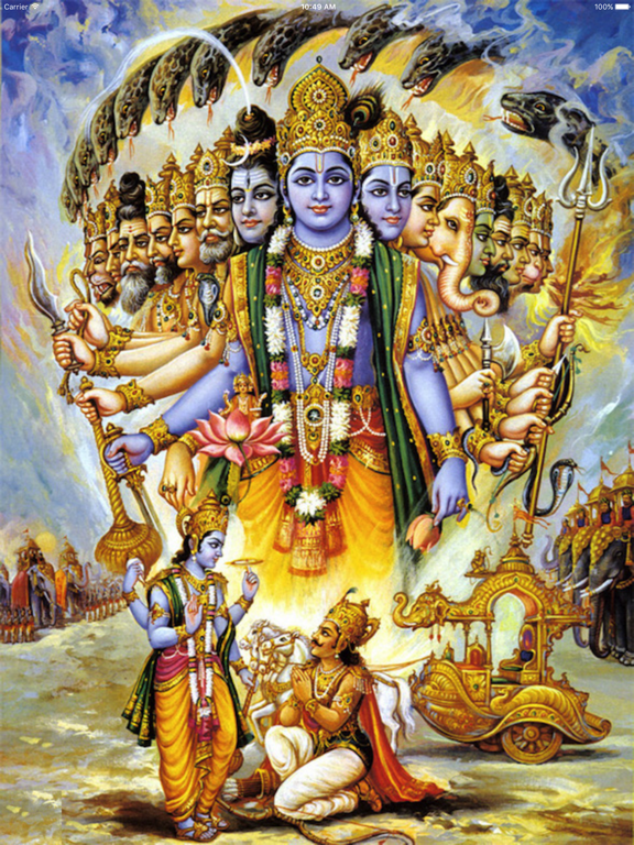 Vishnu Bhagavad Gita -With Audio and Transliterations in Sanskrit & English iPad screenshot