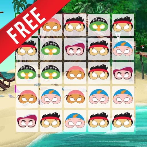 Match and Merge Game Jake Treasures Pirates Masks iOS App