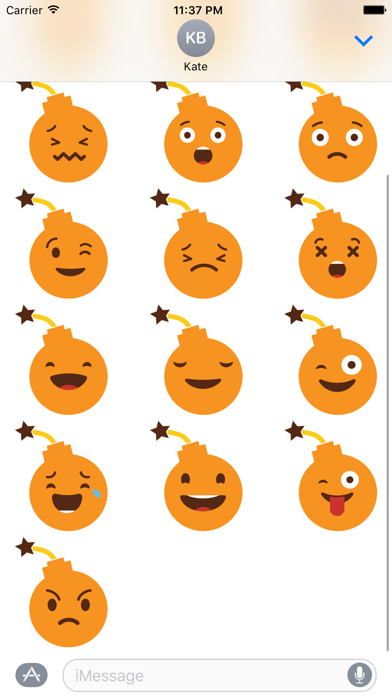 Screenshot #3 pour BombMoji Stickers Free for iMessage