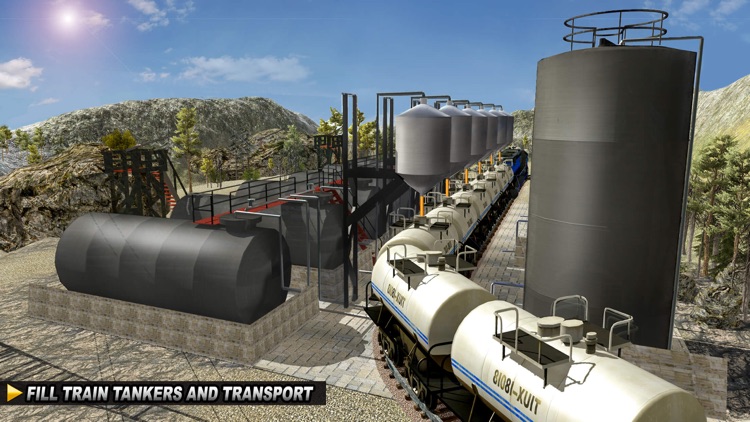 Oil Tanker TRAIN Transporter - Supply Oil to Hill