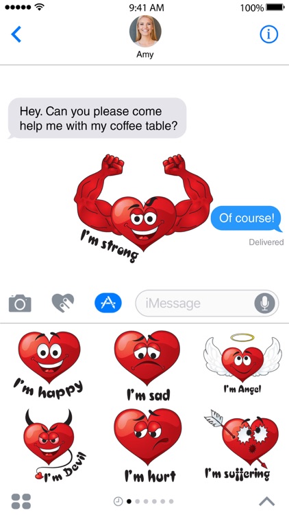 Emotional Heart Emoji Stickers