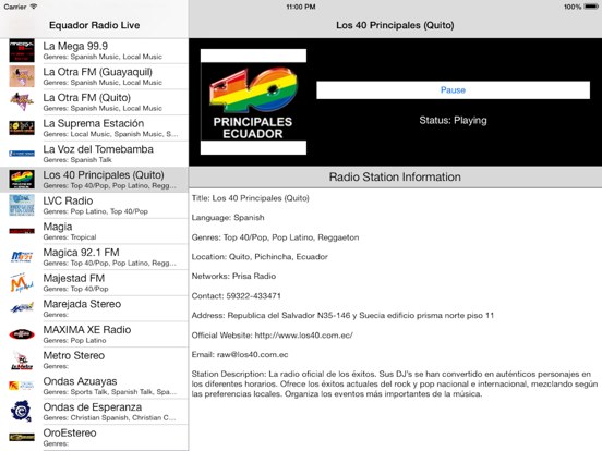 Screenshot #5 pour Ecuador Radio Live Player (Quito / Spanish / Equador)