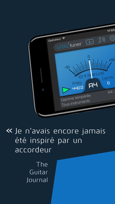 Screenshot #1 pour VITALtuner - Le meilleur accordeur, point