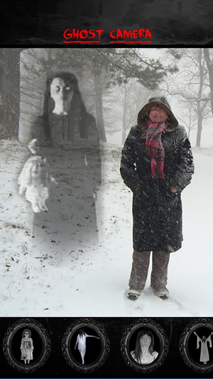 Ghost Camera Booth : Scary Face Stickers