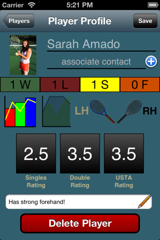 Tennis Score Tracker (Blue) screenshot 3