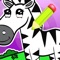 Little Zebra Adventure Coloring Page Game For Kids