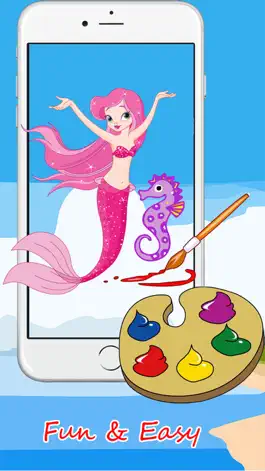 Game screenshot ! Little Mermaid Princess Coloring Pages Therapy apk