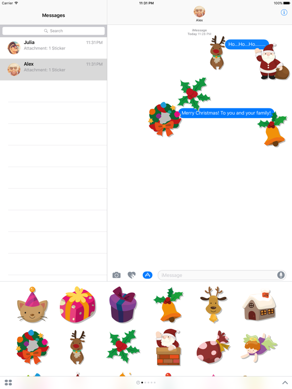 Screenshot #4 pour Merry Christmas – Santa Stickers for iMessage