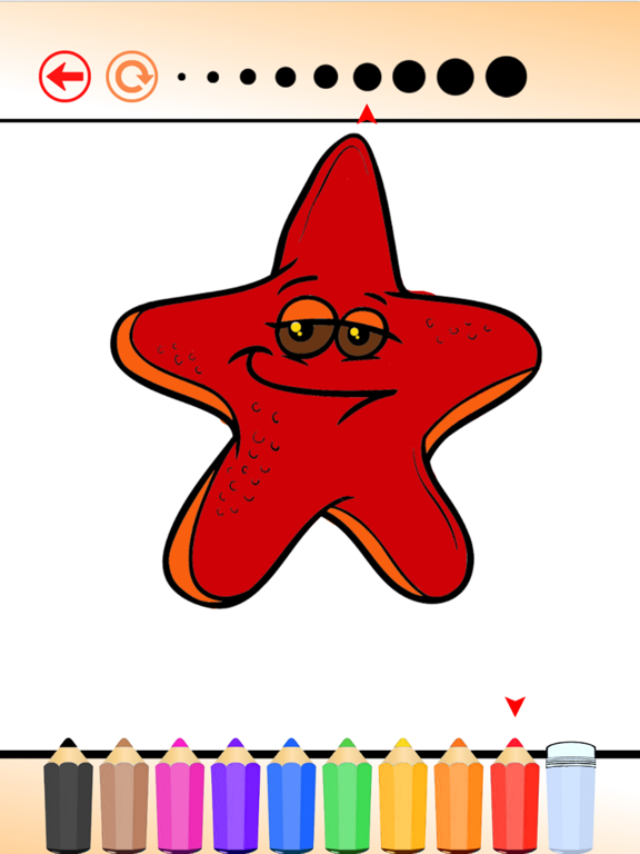 Coloring Book Sea Animal HD: Learn to paint and color a shark, jellyfish, crab and more iPad screenshot