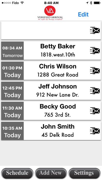 Verified Arrival App