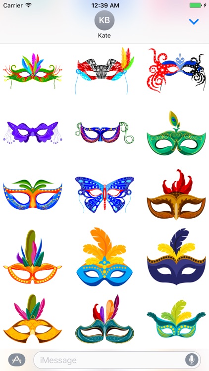 Colorful Carnival Mask Sticker for iMessage #1