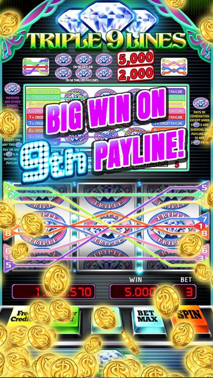 Triple 9 Line Diamond Slot Machine