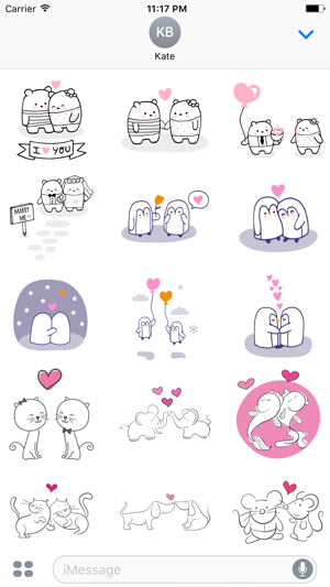Cute Couple Stickers(圖4)-速報App