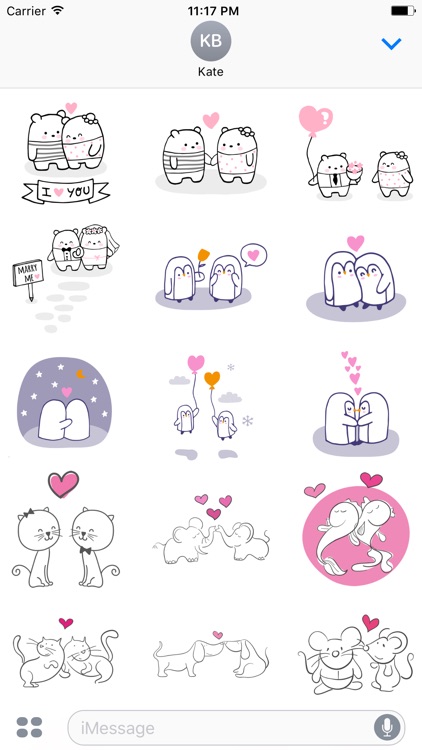 Cute Couple Stickers screenshot-3