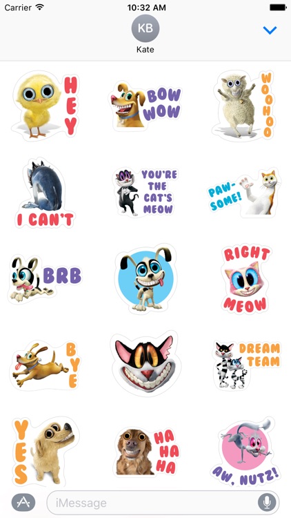 Twistey Wishkers Stickers for iMessage