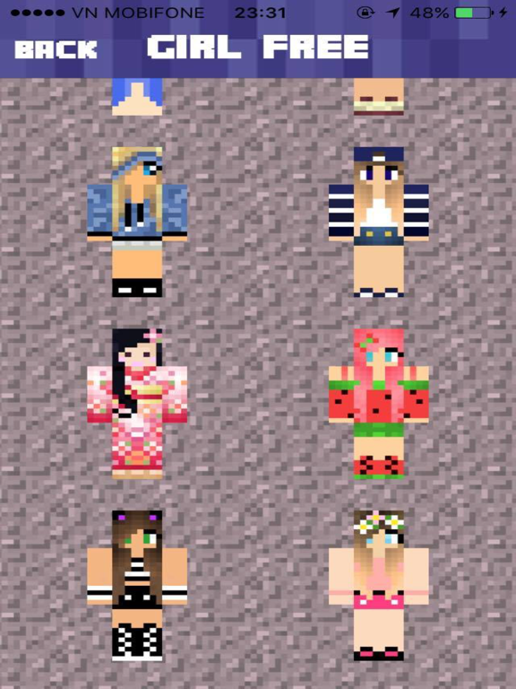 BABY GIRL SKINS for Minecraft iPad screenshot