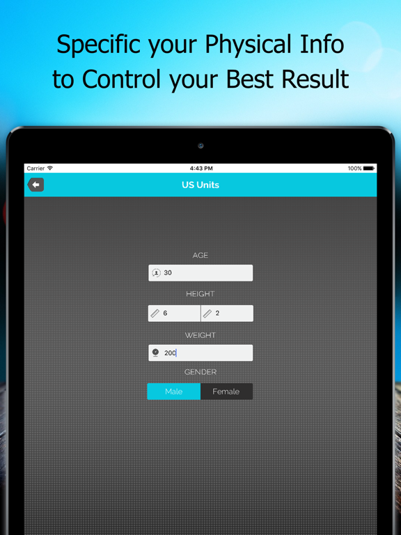 Screenshot #6 pour BMI and BMR - Body Fat Transformation Percentage