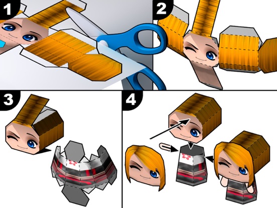 Screenshot #2 for PaperChibi Lite - Free Avatar Papercraft