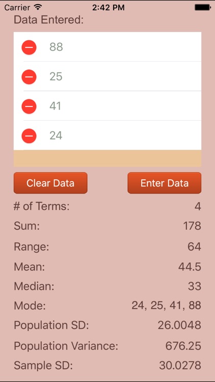 Statistics Calculator Lite