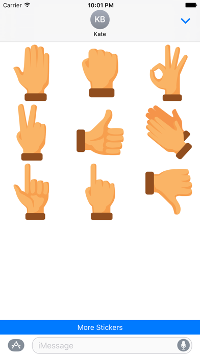 Screenshot #2 pour Hand Sign Stickers