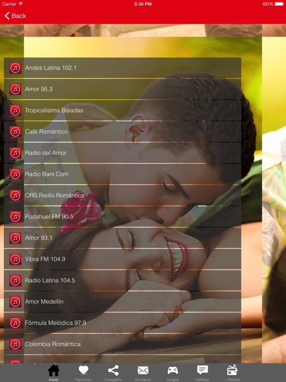 Música Romántica Soft Baladas de Amor iPad screenshot 3 - Music app