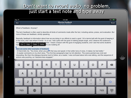 Screenshot #6 pour CaptureAudio FREE - Audio Record & Type Notes