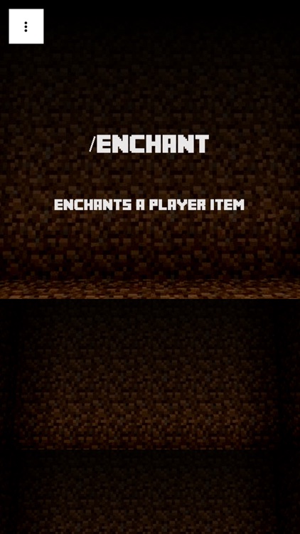 Commands for Minecraft Pocket Edition MCPE