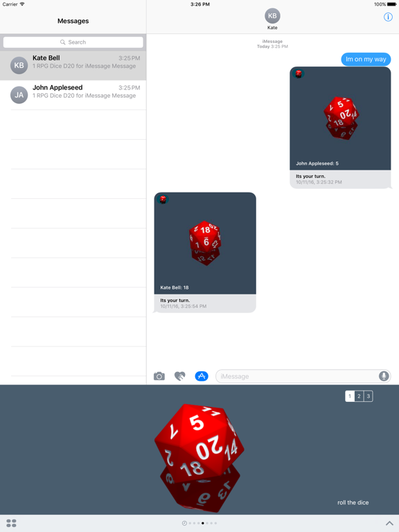RPG D20 Role-Player Dice for iMessage