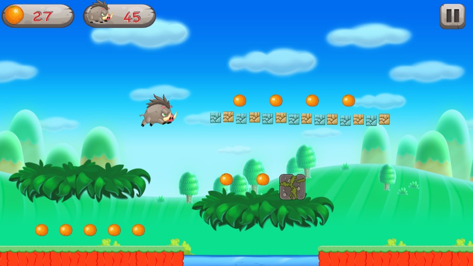 #1. Super Pigwild Running Adventune (iOS) By: Thanin Setrin