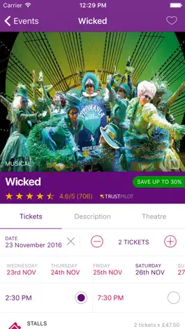 Game screenshot London Theatre Direct Tickets apk