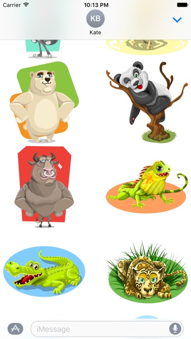 Wild Animals Stickersのスクリーンショット1 Wild Animals Stickersのスクリーンショット1