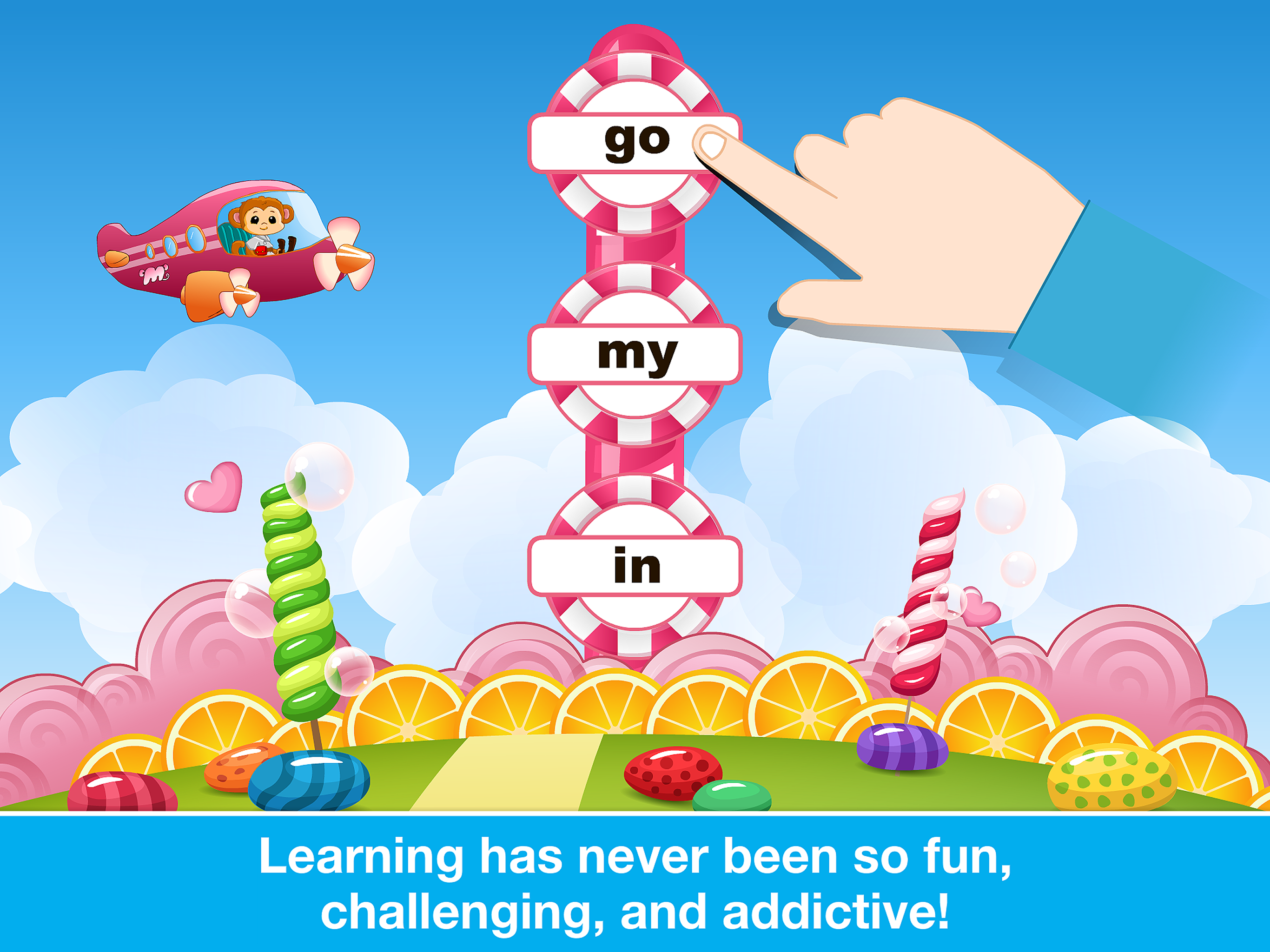 Sight Words Games in Candy Land - Reading for kids