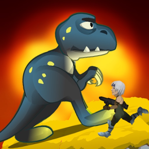 Dino vs man adventure - fight and dodge game Icon