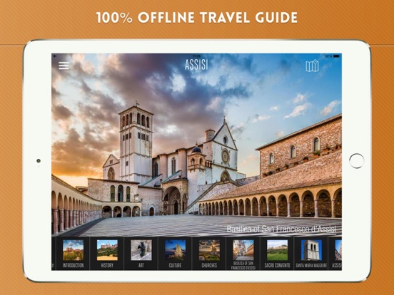 Assisi Travel Guide with Offline City Street Map