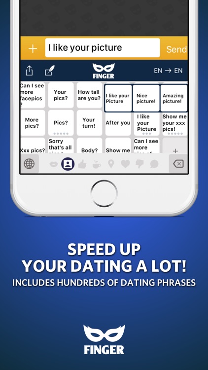 FINGER Gay Keyboard for any dating app!