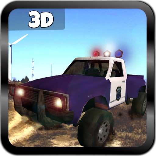 Offroad Police Jeep 3D Icon